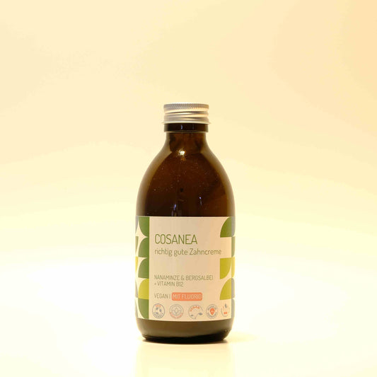 Zahncreme Marokkanische Minze-Bergsalbei + Vitamin B12 (fluoridhaltig), Nachkaufflasche, 250 ml